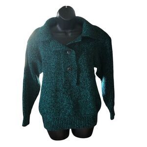 *266 VINTAGE 1980’s Just Christina Shawl Neck Knit Sweater